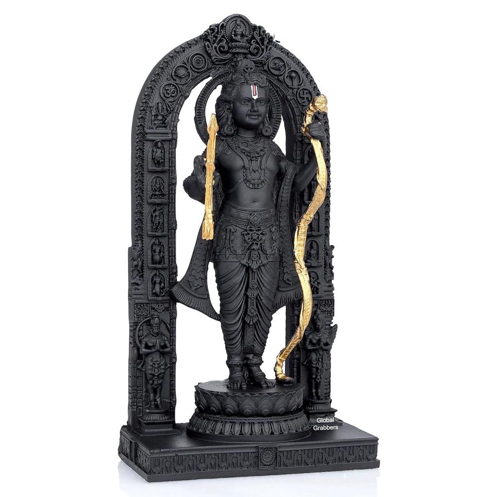 Polyresin 3D Ram Lalla Ayodhya Idol Statue Schauobjekt Murti für Heimdeko Dekoration Geschenk Geschenkartikel