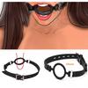Full Silicone O Ring Gag Strap,Open Mouth Bite Gag,Fetish Oral Fixation BDSM Toys,Sex Slave Bondage Muzzle SM Couple Flirt