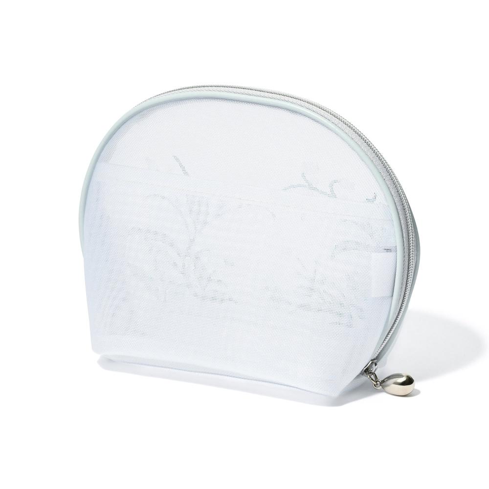 Franc Franc Japan MeSh Embroidered Pouch S Light Blue