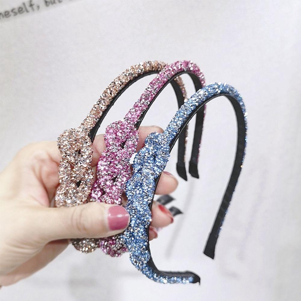 Handmade Girls Hair Accessories Fashion Crystal Weaving Headdress Headband Hair Band Head Hoop