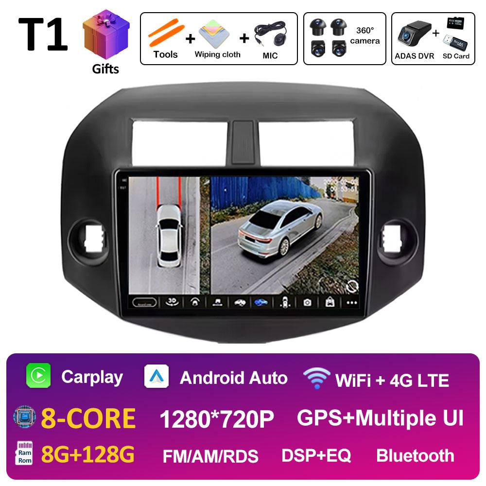 Android Auto Wireless Carplay For Toyota RAV4 3 XA30 2005 2006 2007 2008 2009 2010 - 2013 Car Video Radio Multimedia Player WIFI