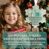 Snowflake-Shaped Sea Glass Friendship Decor, Sea Glass Christmas Tree Friendship Ornament, Inspirational Keepsake Ornament P9N0