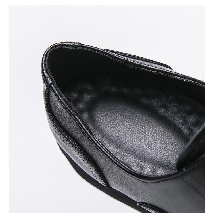 Men's Formal & Casual Autumn Leather Lace-Up Shoes with Square Toe - European & American Style, Fashionable Large Size for Office Wear