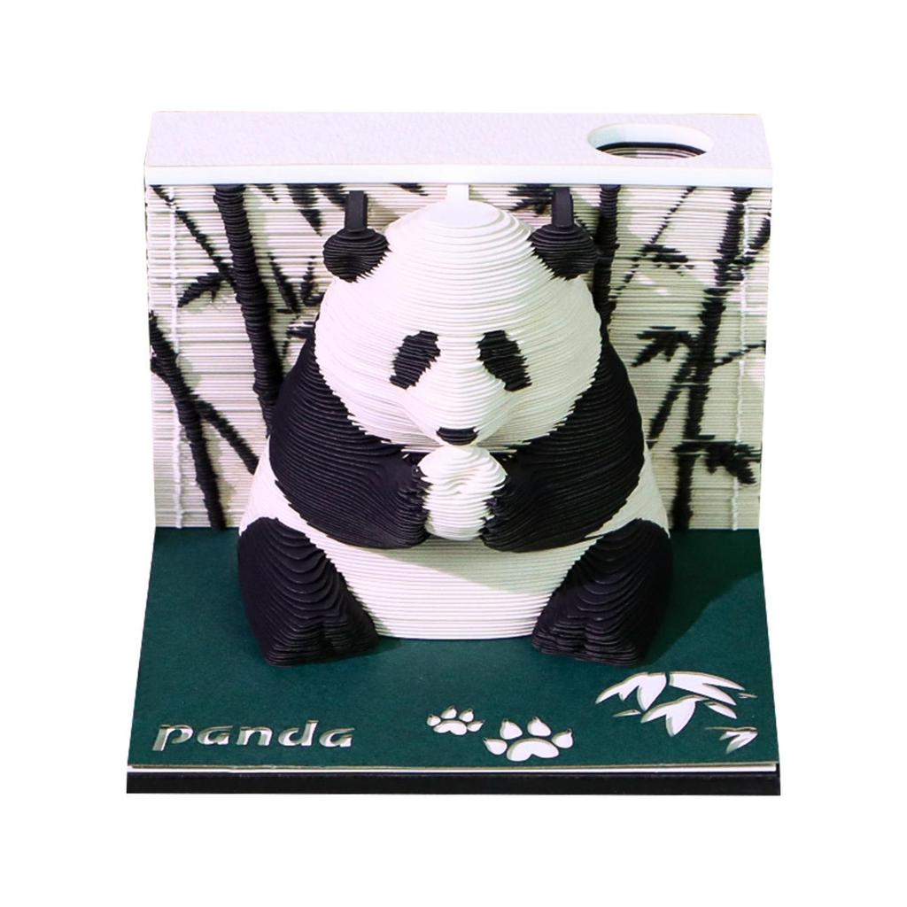 3D Panda Stereo Sticky Notes & Creative Calendar Sculpture Gift
