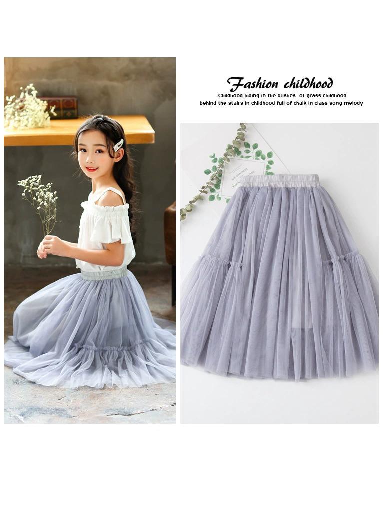 Girls' Summer Mesh Tulle Skirt - Kids' Cross-Border Fashion