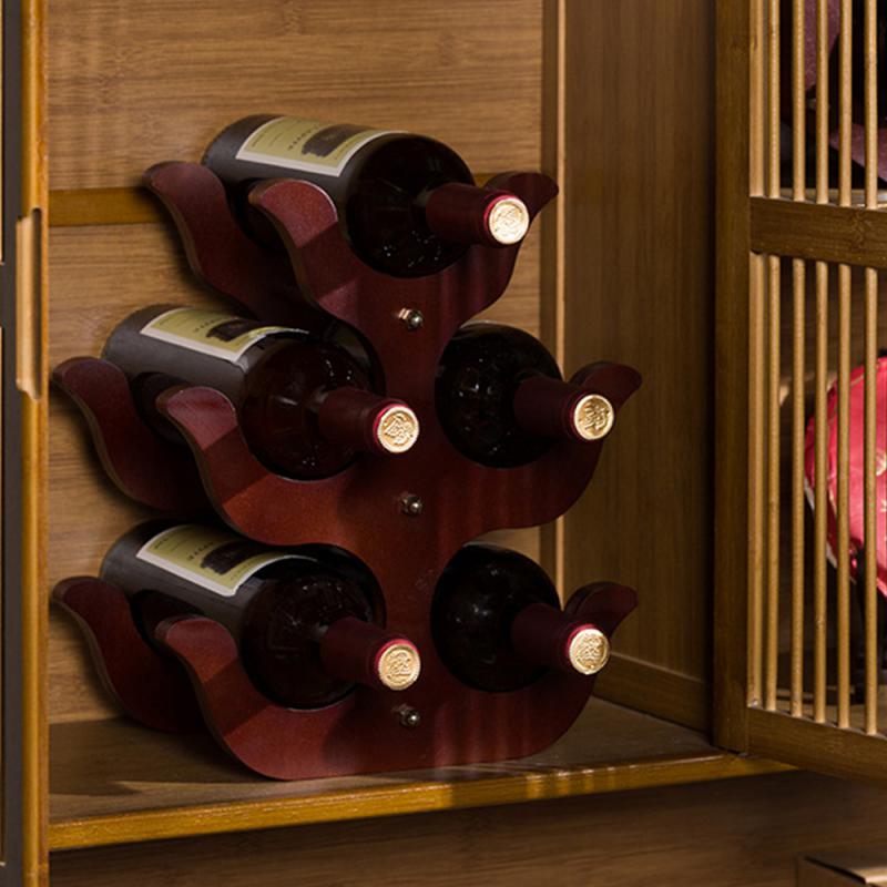 Dřevěný stojan na víno, držáky na víno, kuchyňský sestavený stojan na víno, organizér, barový úložný prostor, barová skříňka na víno, stojan na lahve vína