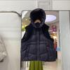 Knitted Sleeve Down Vest Women's Trend Vest Fashion Hooded Short Loose Versatile Small Wear Vest