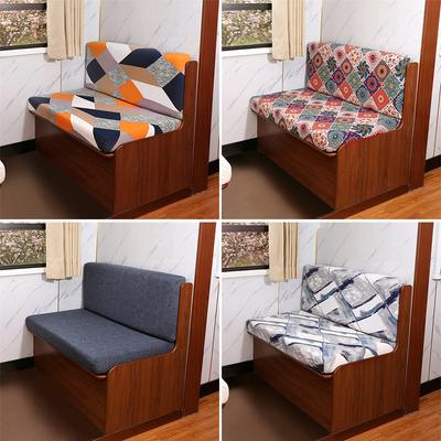 2Pcs/Set Printed Floral Rv Dinette Cushions Covers Spandex Armless Sofa Cover Outdoor Camper Car Bench Cover Furniture Protector