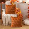 Fall Decorative Throwing Pillowcase 45x45CM Thanksgiving Autumn Harvest Pumpkin Faux Fur Cushion Cover, Sofa Bedroom Pillowcase