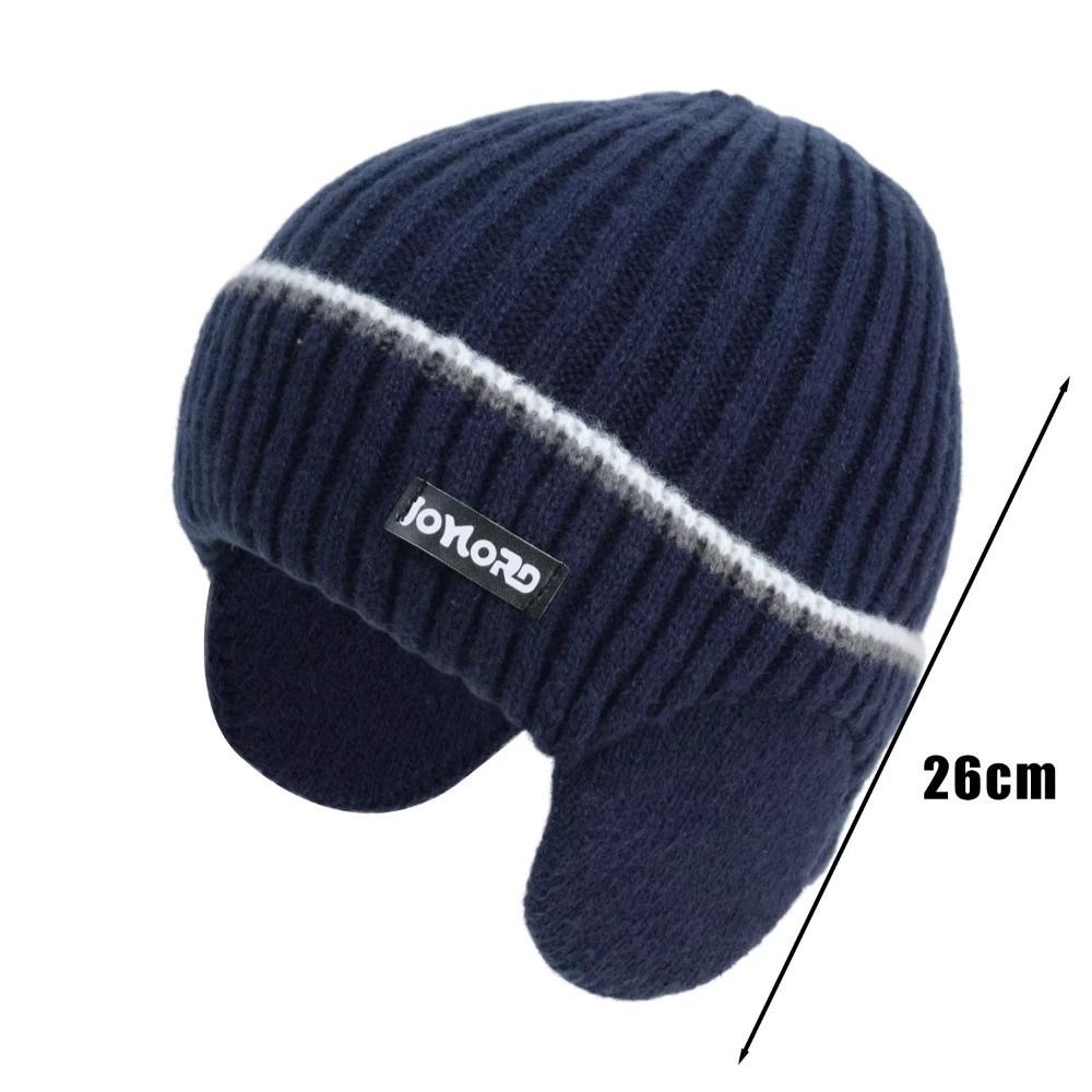 Thickened Knit Cap with Earmuffs Beanie Hat New Knitted Hat  Unisex