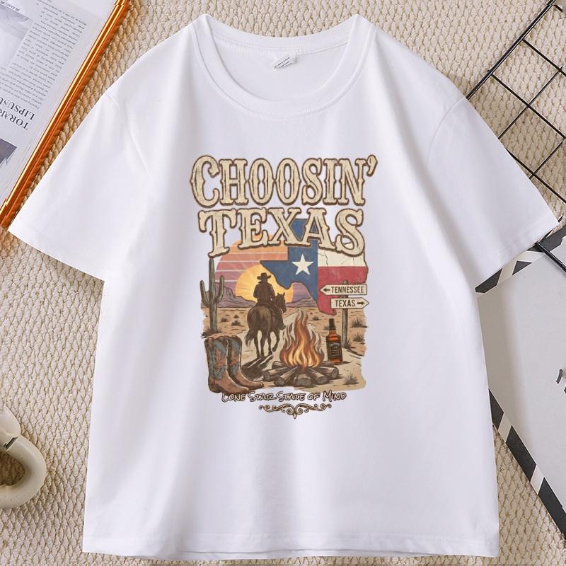 Vintage Country Music Merch Tshirt for Unisex Women Retro Western Cowboy T Shirt Soft Breathable Round Neck Tees Unisex Clothes
