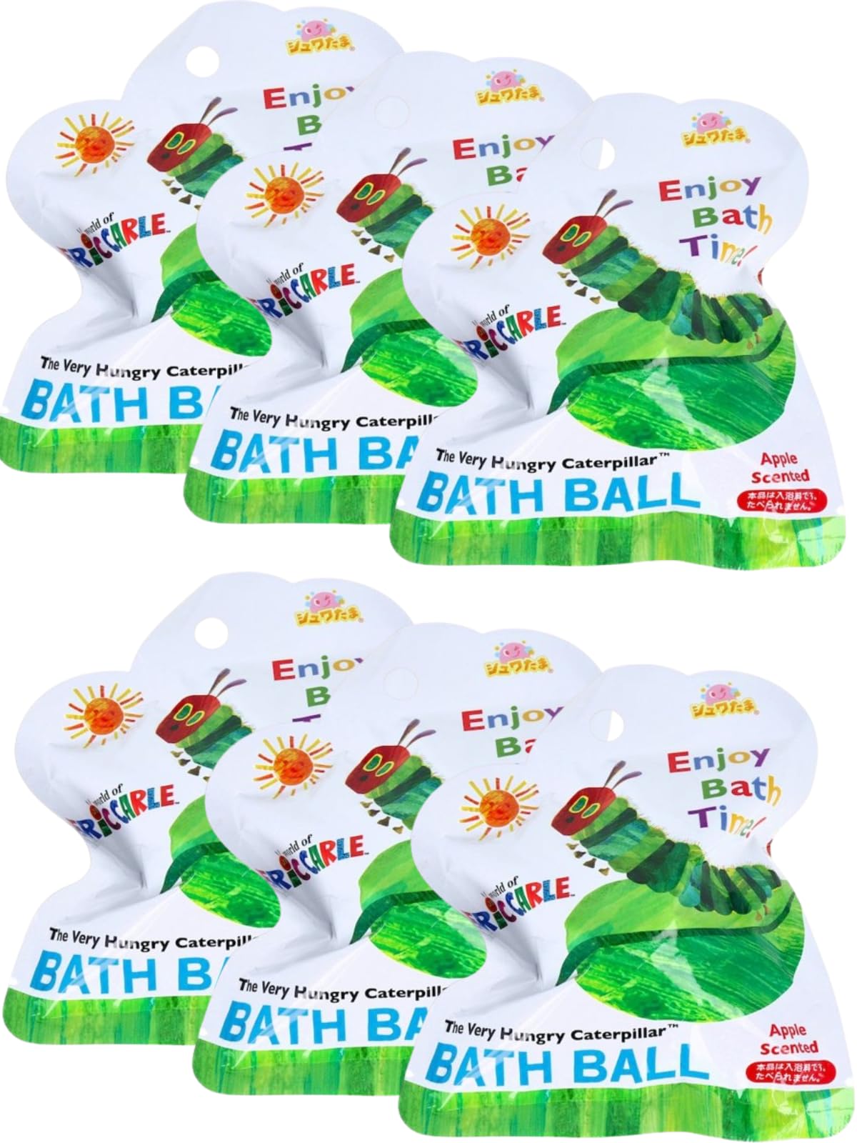 

Santan Very Hungry Caterpillar Bath Balls with Carbonated Bath Perfect for Elementary and Includes a Foaming Net for Convenient Bathtime Mascot, 60g,