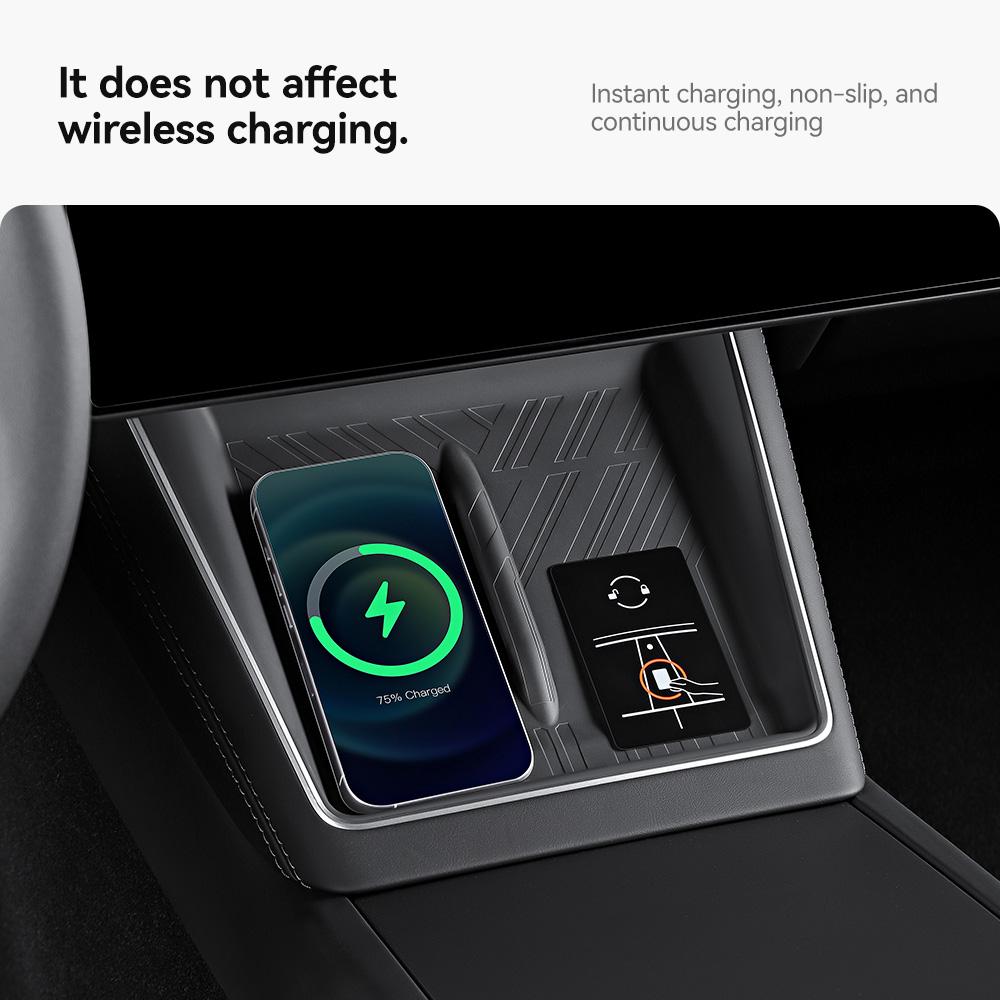 YZ For Tesla Model YL Juniper 2026 Wireless Charging Pad Silicone Anti-Slip Cover Charge Protector Non-slip Pad Car Accessories