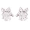 PU Leather Fingerless Gloves Big Bowknot Dance Gloves for Cosplay Costume