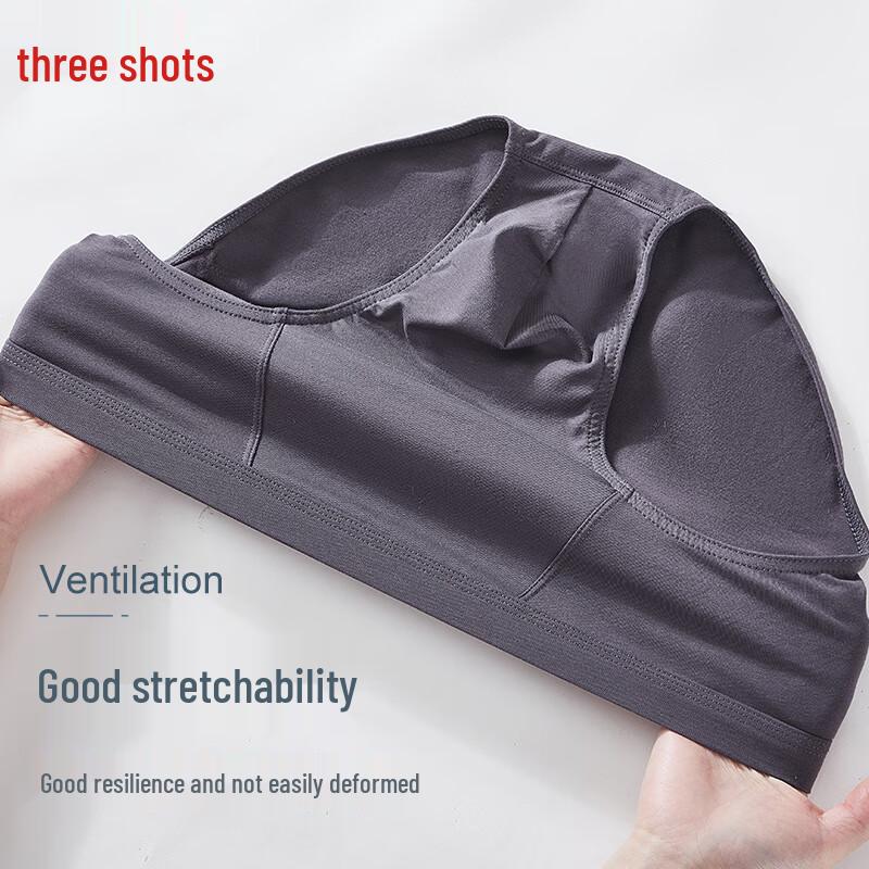 Three Guns Men's Simple Series Pure Cotton Briefs 3-Pack