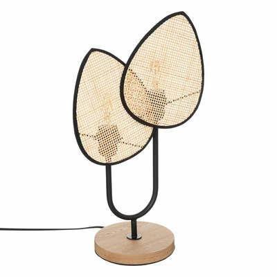 Olme Rattan Lamp Leaf Shape Boho Scandi
