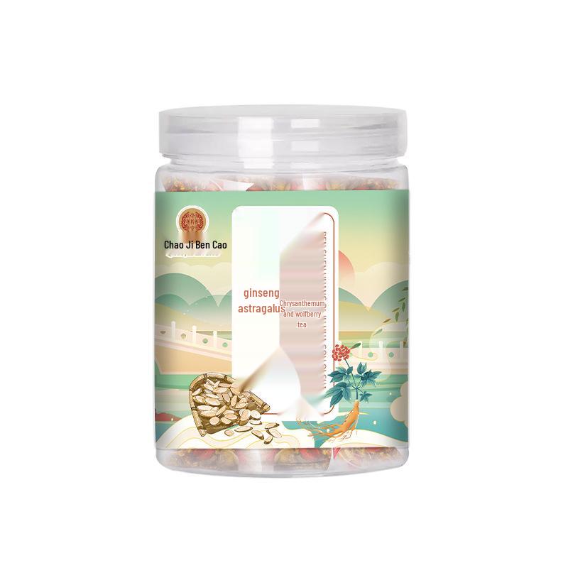 Carrot, Chrysanthemum & Goji Berry Herbal Tea Blend - Individually Packaged with Astragalus, Honeysuckle & Dandelion Root.