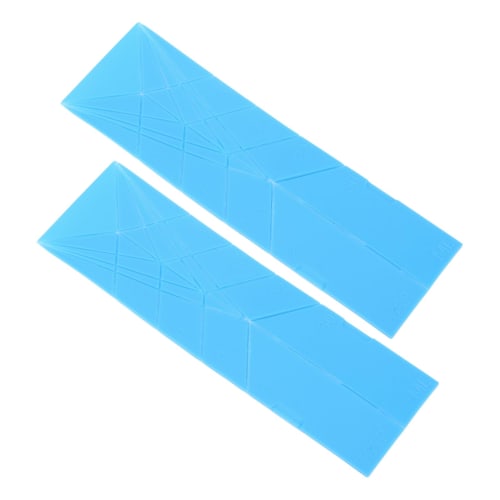 Polygon Measuring Spoons, 2 Large Flat Measuring Spoons for Cooking (Blue)