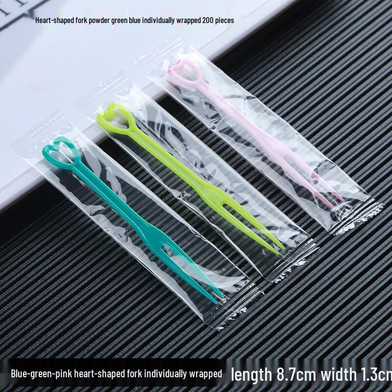 Disposable Heart-Shaped Fruit & Cake Forks
