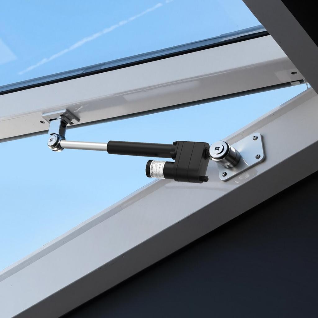 Attuatore Lineare 12V, Corsa 150mm Ultra Robusto 9000N Attuatore a Moto Lineare, Grado di Protezione IP65 5mm/s con Staffe di Montaggio per Macchinari Industriali