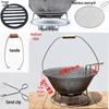 Cast Iron Camping Brazier with Grill Net