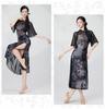 Women's Elastic Cheongsam Dance Costume - Classical Chinese Performance Attire