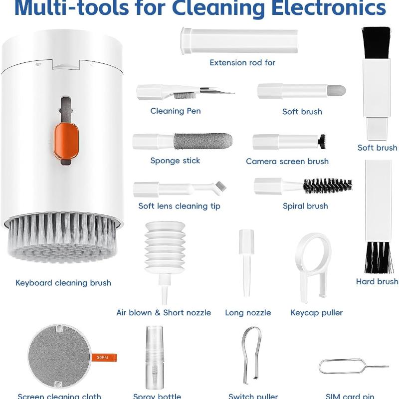 Cleaning Kit Multifunctional 20 In 1 for Electronic Devices,Keyboard Cleaning Brush, Headphones Cleaner Kit for Laptop,Multi-Tool for Cleaning Earbud