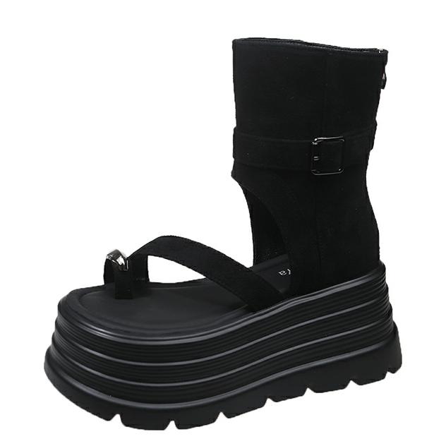 Fashion 8CM Summer Sandals Wedge Heels Sneakers New Women Peep Toe Flip Flop High Platform Casual Booties Breathable Walking Slippers