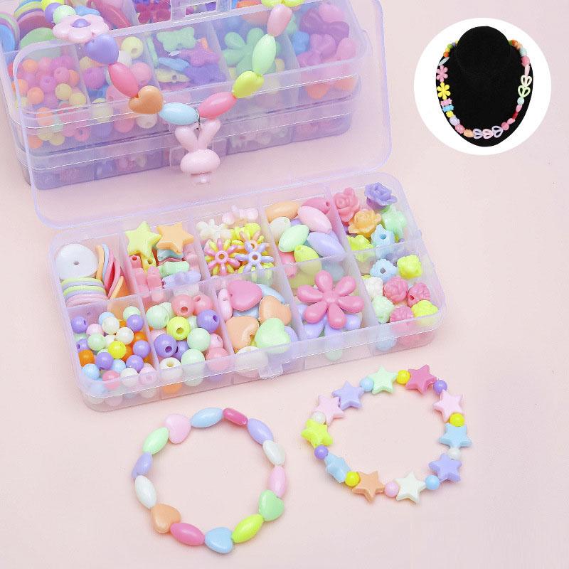 

Children s Handmade Beaded DIY Handmade Bracelet Necklace Ornaments Accessories Colorful Beads Educational Toys For Girls Gifts