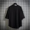 2026 Summer Men's White Loose Fit Korean Trend Short Sleeve T-shirt