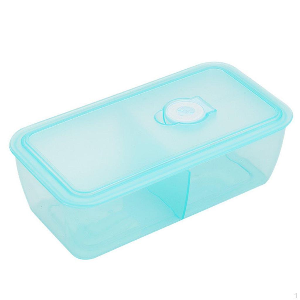 Food Grade Lunch Box, Transparent Compartment Bento, Microwave Portable for Office & Student