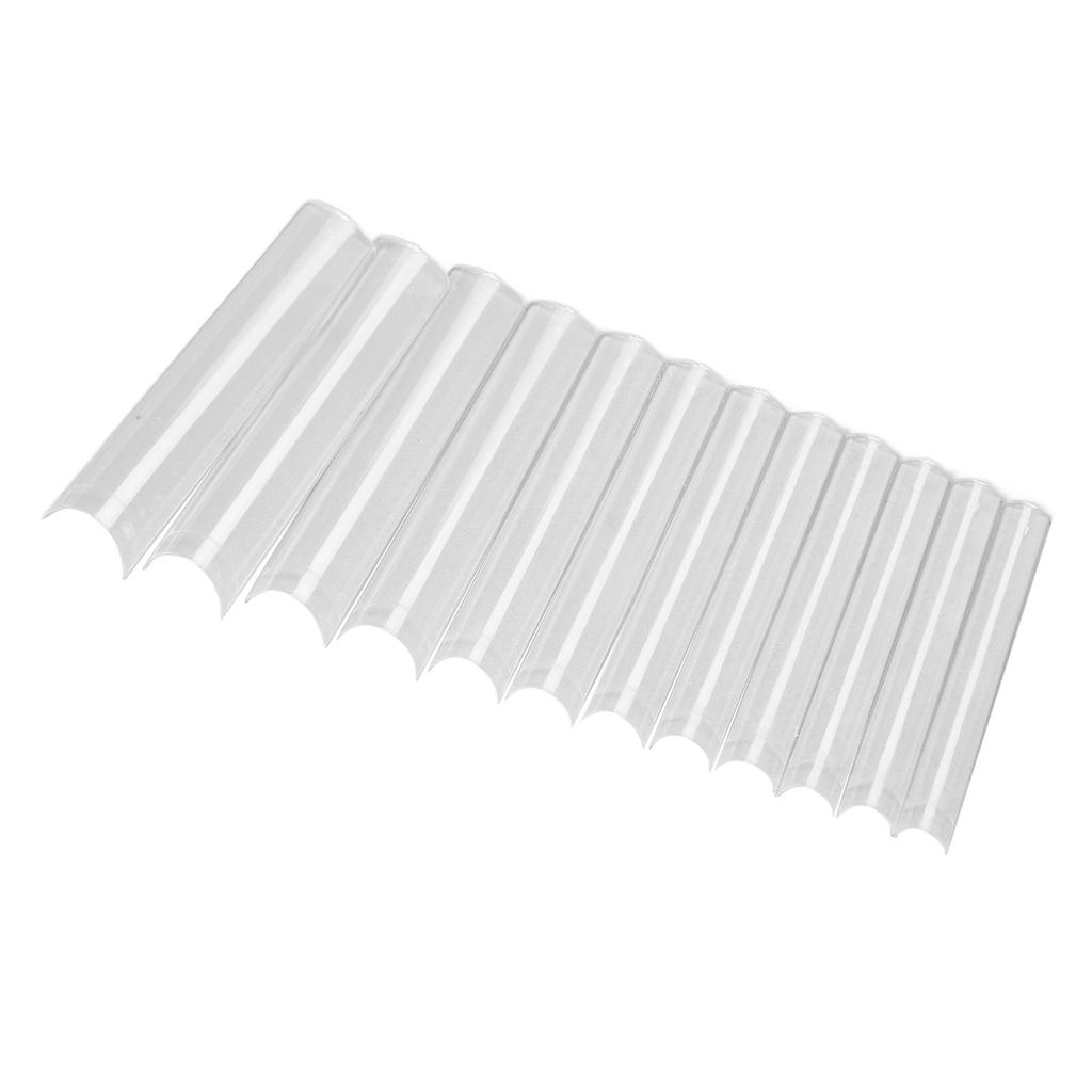 240pcs False Nail Extensions Transparent Ultra Long Nail Tips Thin Full Cover Artificial Fingernail Tips