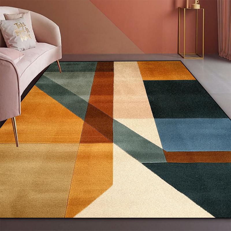 Home Decoration Geometry Carpets Living Room Sofa Area Rugs Modern Light Luxury Large Carpet Bedroom Cloakroom Corridor Foot Mat