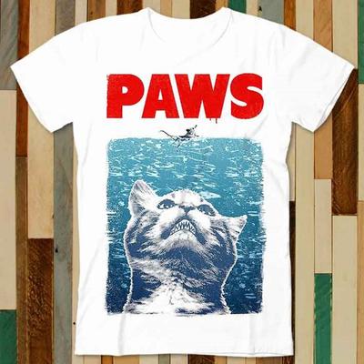 Funny Cat Jaws Paws Kitten Kitty Pet Lover T Shirt Adult Unisex Men Women Retro Design Tee Vintage Top A4733
