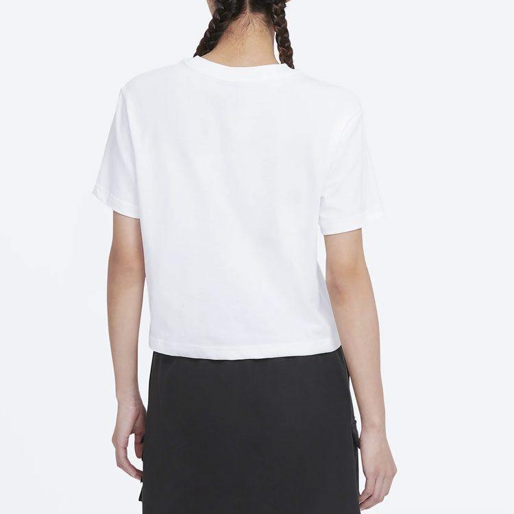 Nike Crop Tops Women's White Crew Neck Moderate CZ8912-100