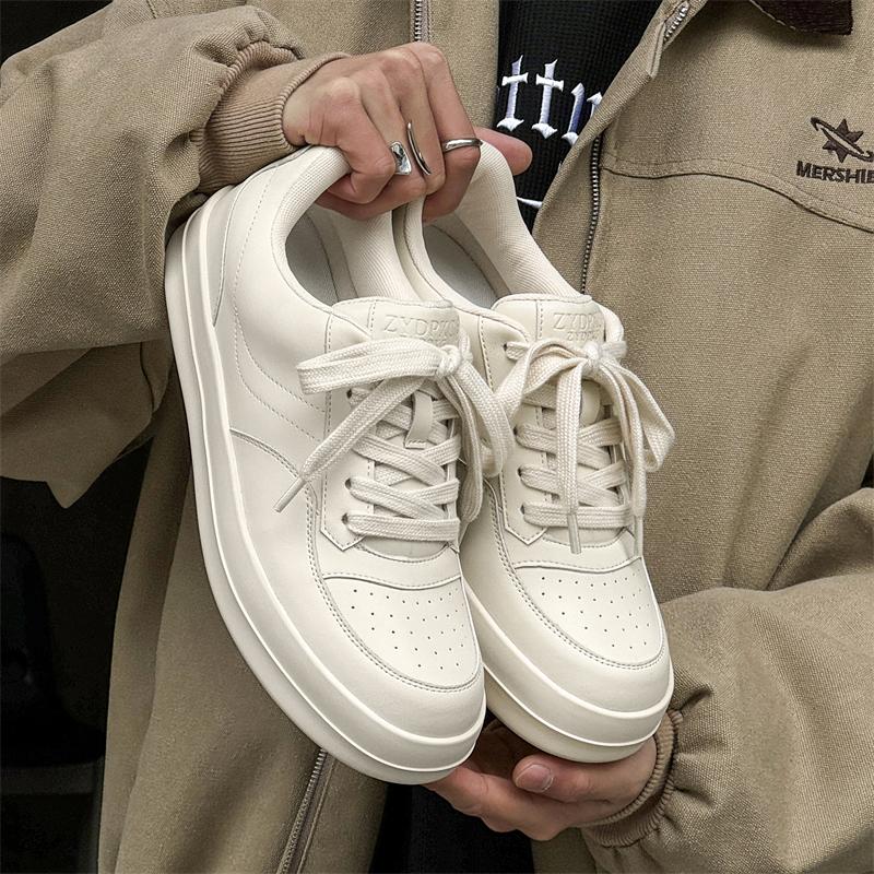 

Кожаная обувь для мужчин Натуральная кожа Обувь больших размеров Высококачественная дизайнерская формальная обувь Повседневная обувь Для бизнеса 44 белый