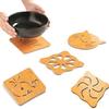Bamboo Trivet Mat Set Cute Cartoon Multifuntion Kitchen  Wood Non-Slip Insulation Table Mats Hot Pads Tool