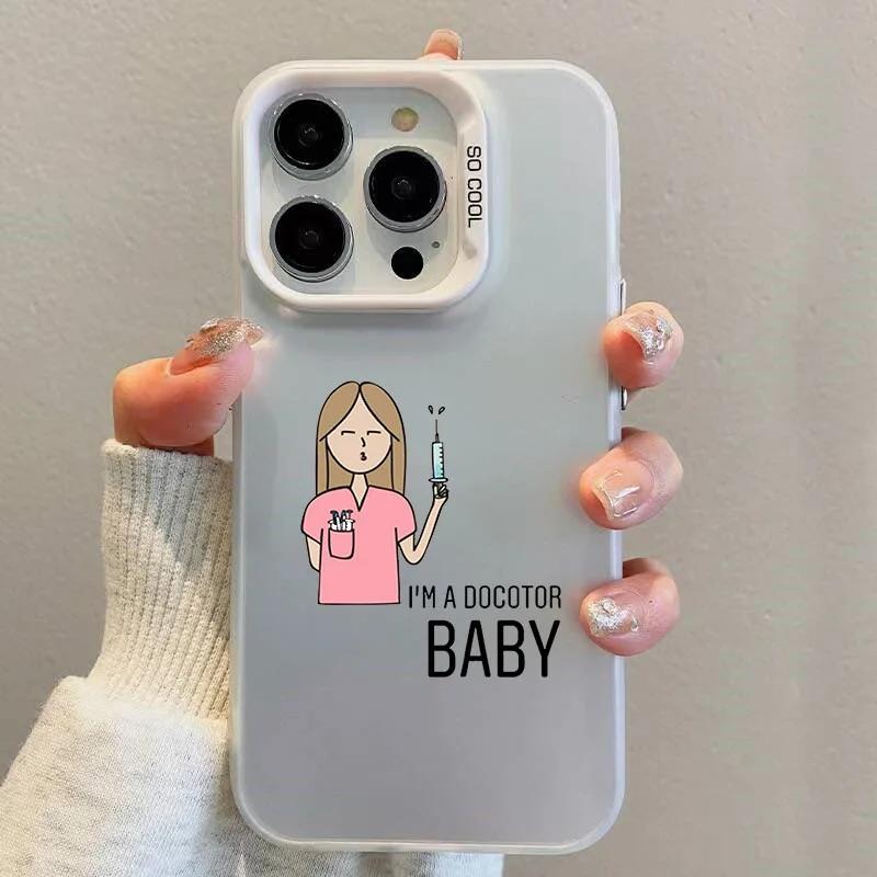 

Чехол для телефона Медсестра Медицина Здоровье Сердце для IPhone 16 12 11 14 15 Pro Max 13 Mini Врач Уход Лазерный Ударопрочный Чехол iPhone 11Pro