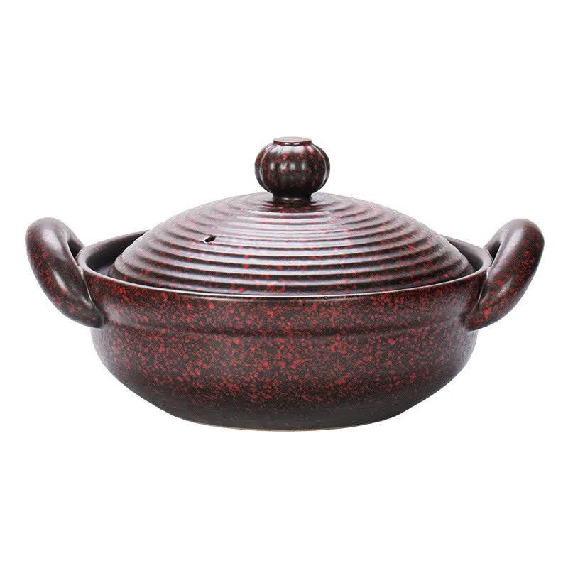 WuTuo Japanese Ceramic Stew Pot with Handles