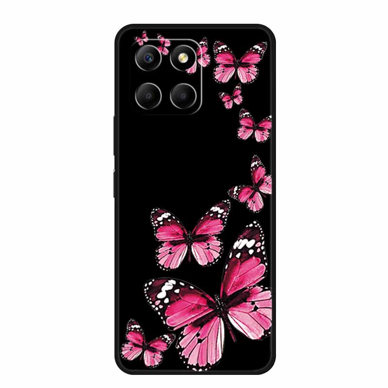 Cartoon Case For Honor X7c X8c X8b X5b Plus Play 9A X6b X6c Phone Case X 8 7 6 C Coque Cute Cat Black Silicone Soft Back Cover