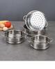 304 Stainless Steel Steamer Tray & Rack, Flat Mouth, 16cm-22cm, Min Order: 2 Pcs