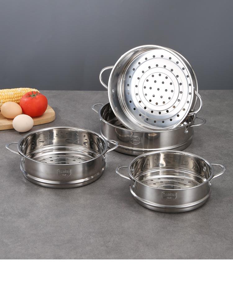 304 Stainless Steel Steamer Tray & Rack, Flat Mouth, 16cm-22cm, Min Order: 2 Pcs