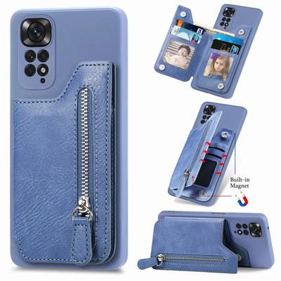 Kartenhalter Leder Reißverschluss Geldbörse Magnetische Hülle Für XiaoMi Redmi Note 14 13 12 11 11S 13C 10C X4 Pro 5G POCO X6 X3 NFC Tasche Hülle