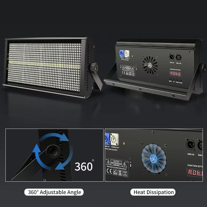 200W LED RGBW 4 In 1 48 Zone Strobe Light White 8000K DMX Super Bright Dj Wall Washer Bar Strobe Light Stage Lighting Effect