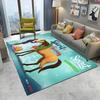 Cartoon Spirit Riding Free Horses 3D Carpet Rug for Home Living Room Bedroom Sofa Doormat Decor,kid  Area Rug Non-slip Floor Mat