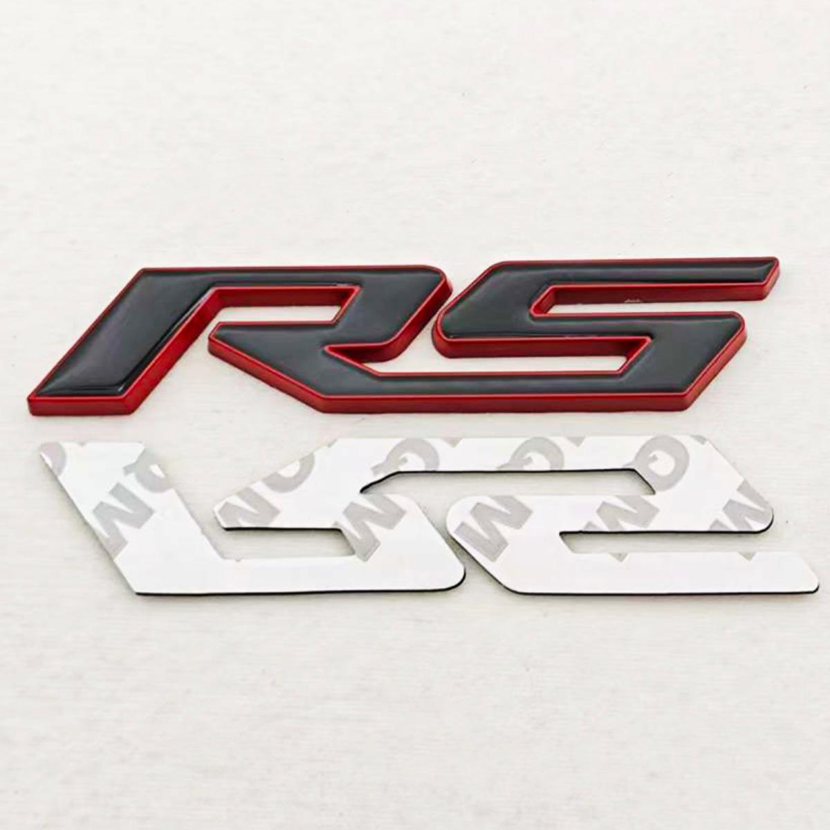 

3D Metal RS Logo Badge Sticker Front Grill Emblem Rear Trunk Decal Car Accessories High-Quality Accessories are Suitable for Most Vehicle Models Sticker