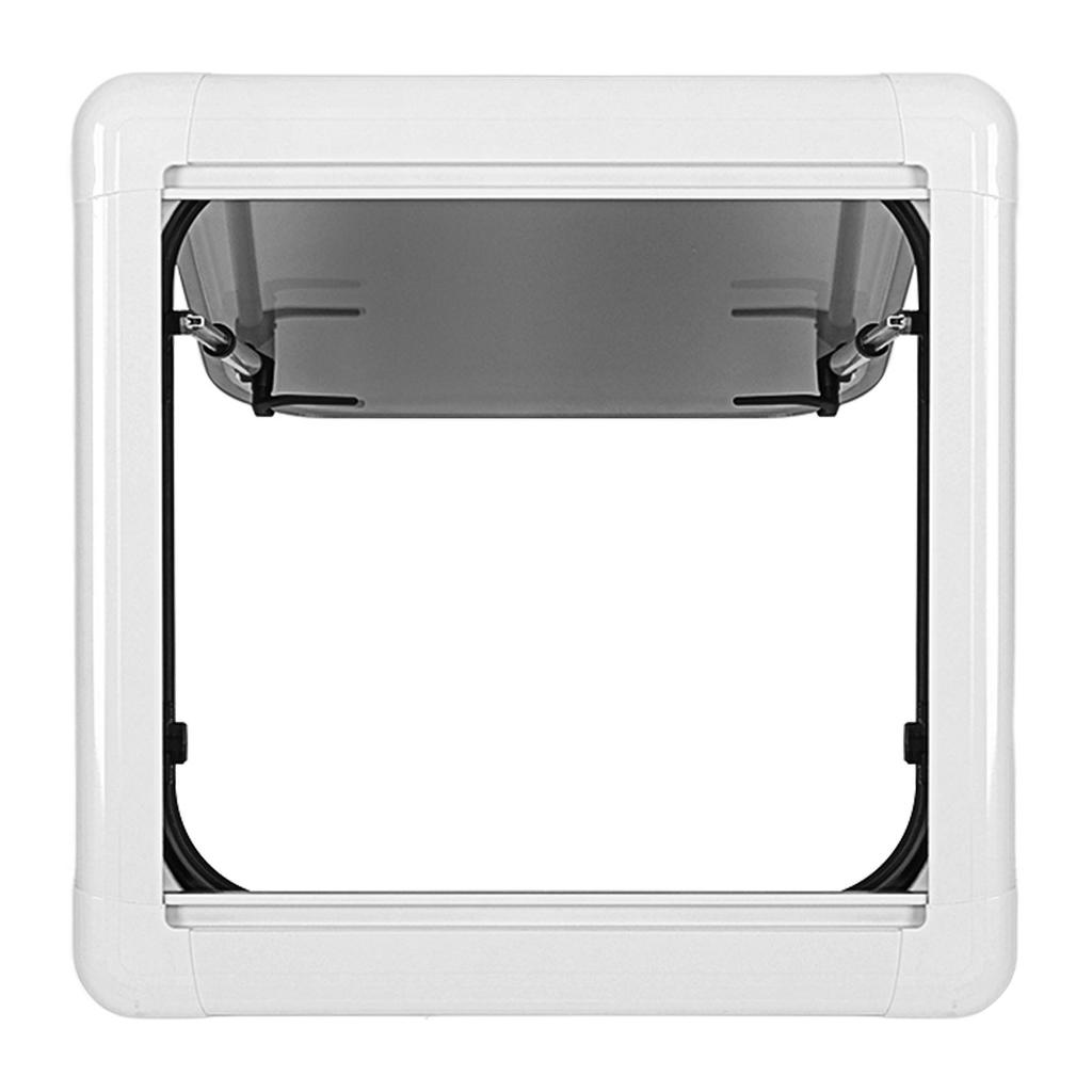 RV Window With Blackout Curtain 75° Opening Angle H500mm W500mm Cutout Push Out Window for RV Camper