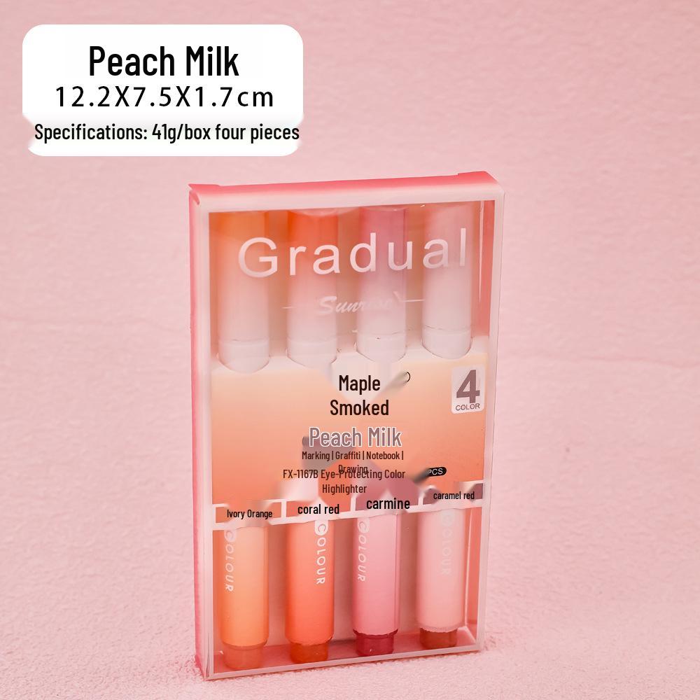 

Набор хайлайтеров с градиентным эффектом и скошенным кончиком для защиты глаз для студентов и ведения журналов Slanted Tip