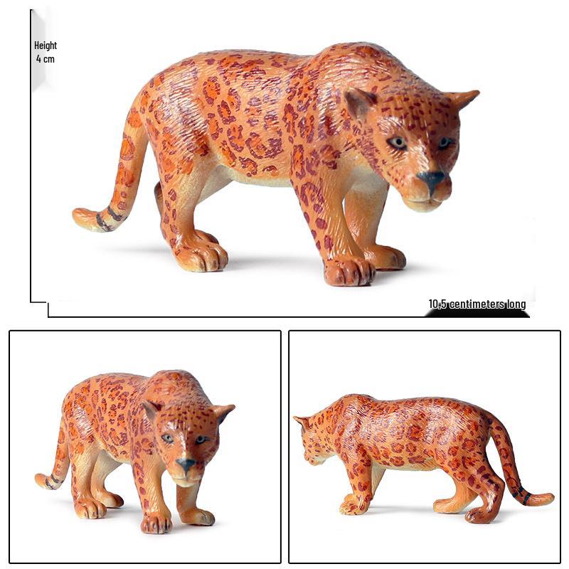 Wild Animal Figurine Set: Jaguar, Cheetah, African Leopard for Kids