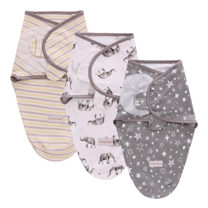 3er-Pack Wickeltücher aus 100 % Baumwolle für Babys, 0–6 Monate, Wickeltuch für Neugeborene